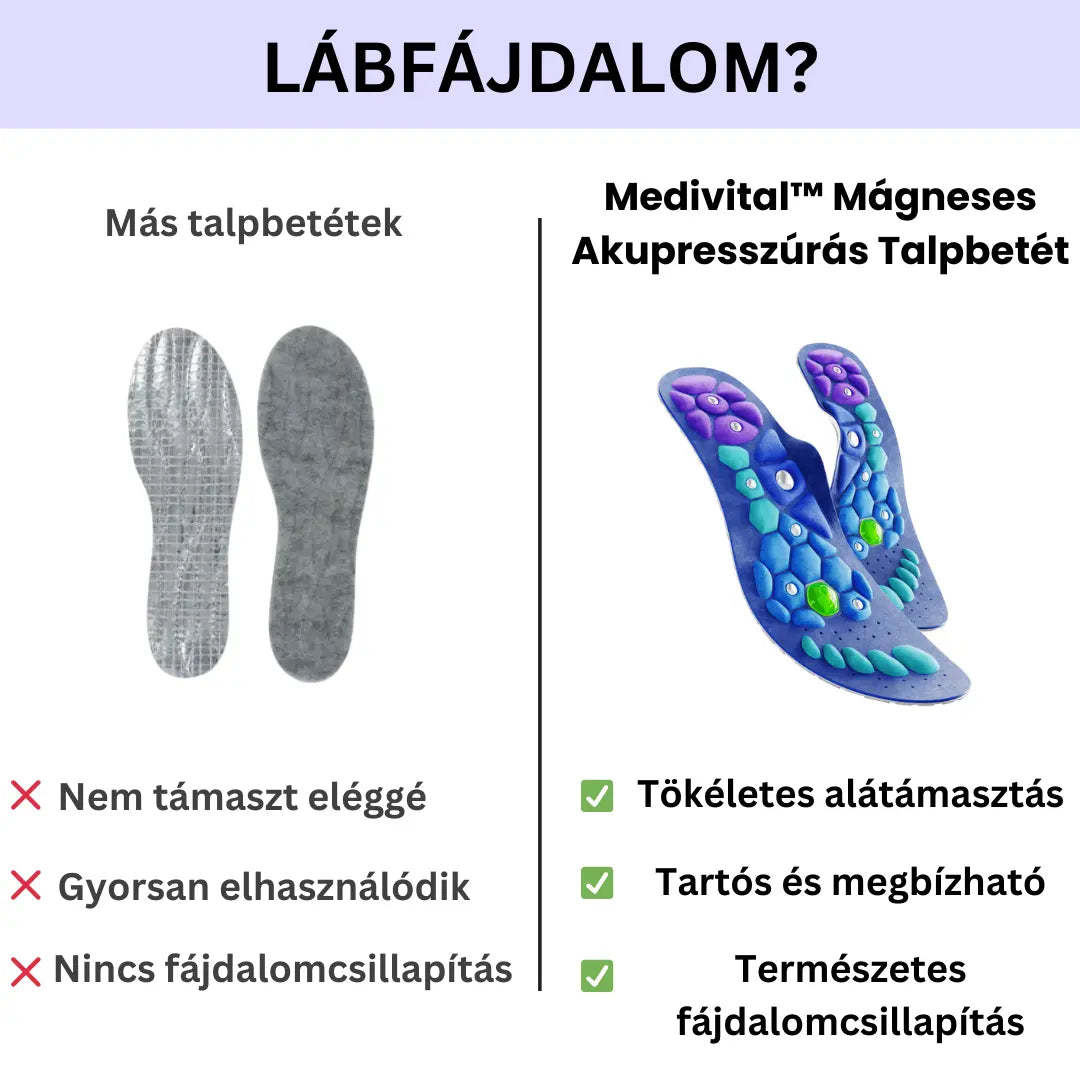 Medivital™ Mágneses Akupresszúrás Talpbetét