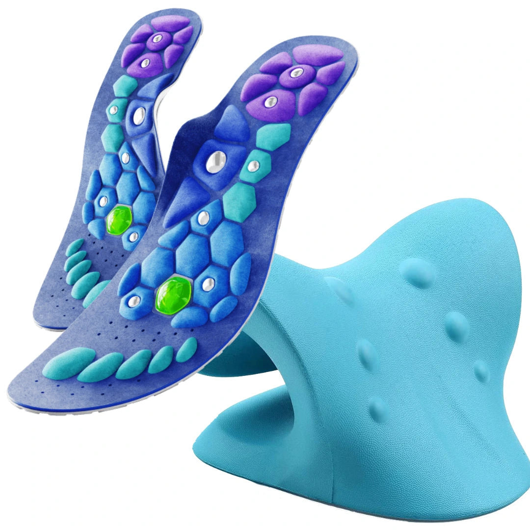 Nyak- és Gerincnyújtó Párna + Akupresszúrás Talpbetét