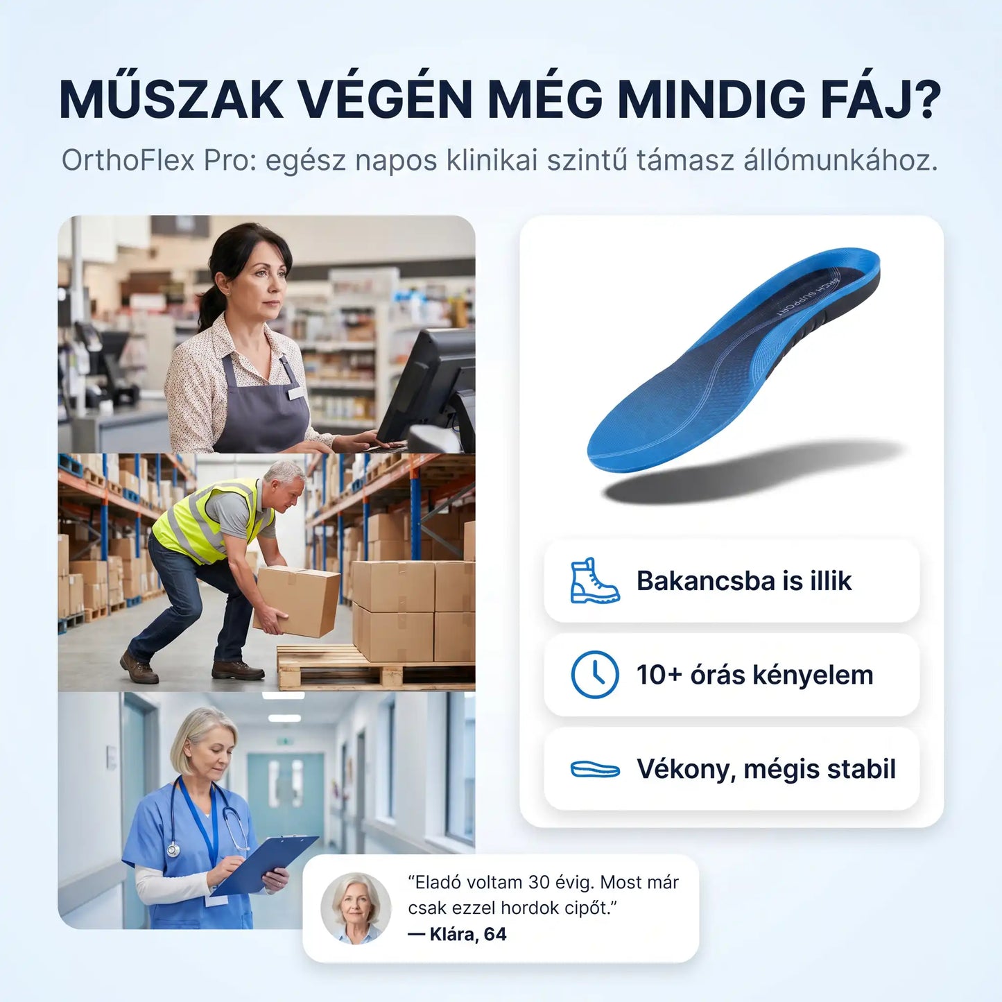 OrthoFlex Pro™ Ortopéd Talpbetét